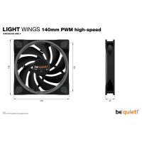 140mm be quiet! LIGHT WINGS 140mm PWM high-speed ARGB Triple-Pack