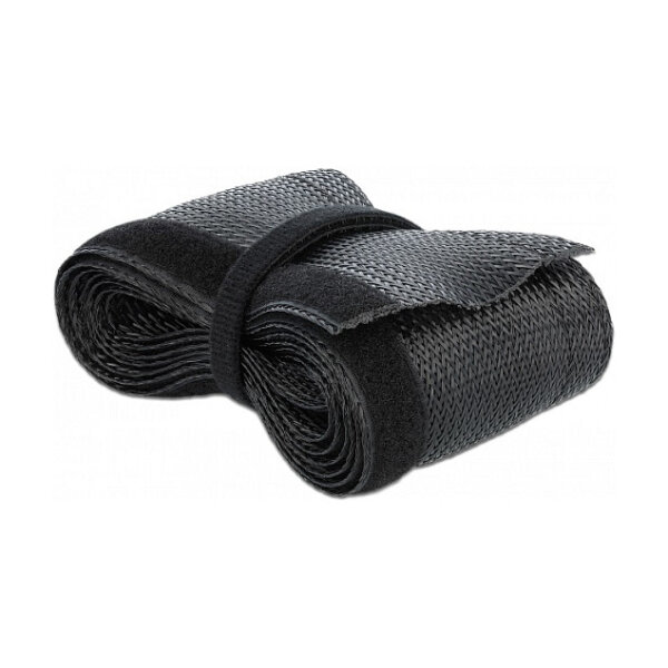 Geflechtschlauch mit Klettverschluss 10 m x 32 mm schwarz