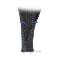 Geflechtschlauch mit Klettverschluss 10 m x 32 mm schwarz