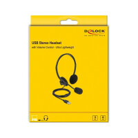 USB Stereo Headset mit Lautstärkeregler für PC...