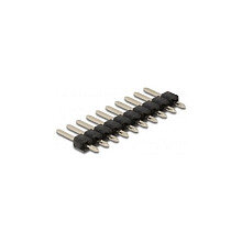 Stiftleiste 10 Pin, Rastermaß 2,54 mm, 1-reihig, gerade, 5 Stück