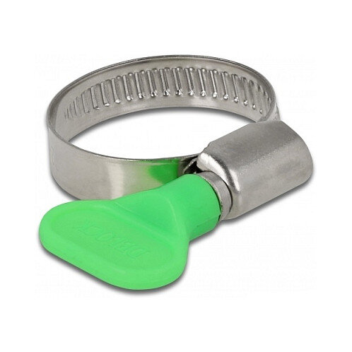 Schlauchschelle mit Flügelmutter 22 - 32 mm 10 Stück grün