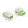 Keystone Modul LC Duplex Buchse zu LC Duplex Buchse lindgrün / weiß