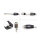 RJ45 Modularer Stecker mit Zugentlastung Cat.6A, Cat.7 und Knickschutztülle 25er Set