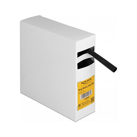 Schrumpfschlauch Box, mit Innenkleber, Schrumpfungsrate 3:1, 5 m x 9,5 mm schwarz