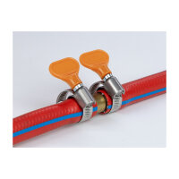 Schlauchschelle Edelstahl 400 SS mit Flügelmutter 30 - 45 mm 5 Stück orange