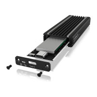 ICY BOX IB-1824ML-C31 Externes USB-C 3.2 Gehäuse für M.2 NVMe SSD mit LED-Beleuchtung