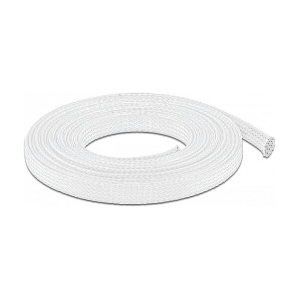 Geflechtschlauch dehnbar 10 m x 12 mm weiß