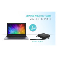 D i-tec USB-C HDMI DP Docking Station + Power Delivery 100W