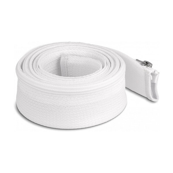 Geflechtschlauch mit Reißverschluss hitzebeständig 2 m x 50 mm weiß