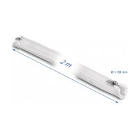 Geflechtschlauch mit Reißverschluss hitzebeständig 2 m x 50 mm weiß