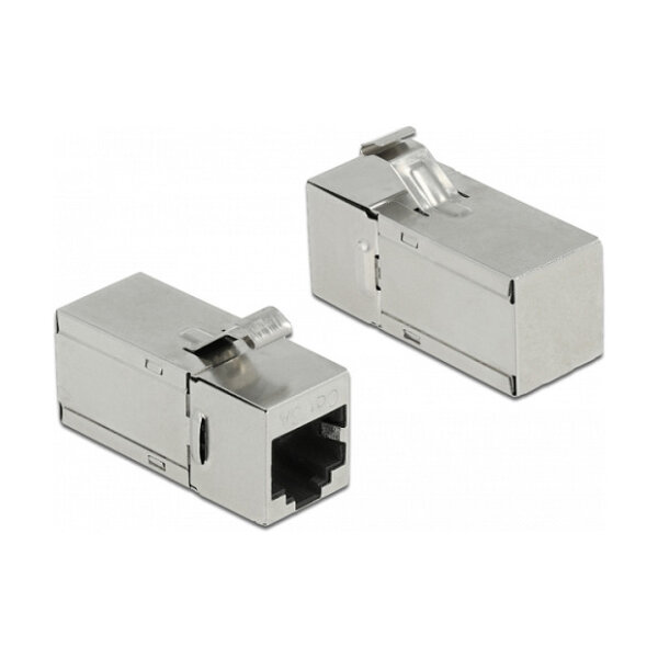 Keystone Modul RJ45 Buchse zu RJ45 Buchse Cat.6A 90° gewinkelt