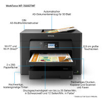 T Epson WorkForce WF-7830DTWF Tinte-Multifunktionsdrucker 4in1 A4/A3 LAN WLAN WiFi Duplex ADF