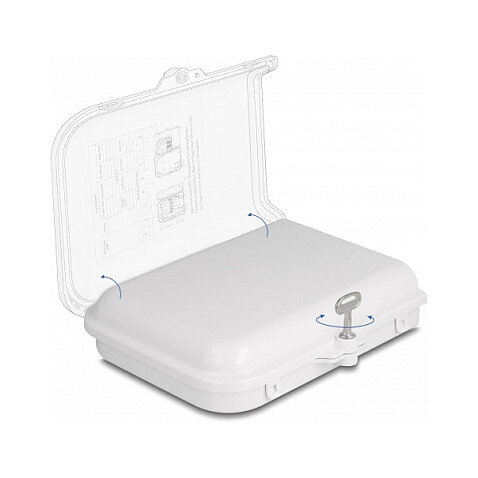 LWL Verteilerbox für Innen- und Außenbereich IP65 wasserfest abschließbar 8 Port weiß