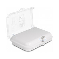 LWL Verteilerbox für Innen- und Außenbereich IP65 wasserfest abschließbar 8 Port weiß