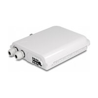 LWL Verteilerbox für Innen- und Außenbereich IP65 wasserfest abschließbar 8 Port weiß