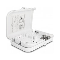 LWL Verteilerbox für Innen- und Außenbereich IP65 wasserfest abschließbar 8 Port weiß