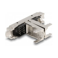 RJ45 Verbinder LSA zu LSA mit Knickschutztülle Cat.8.1 werkzeugfrei