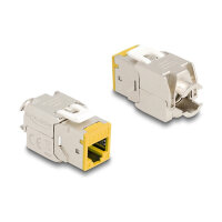 Keystone Modul RJ45 Buchse zu LSA Cat.6A werkzeugfrei gelb Set 10 Stück