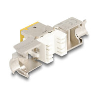 Keystone Modul RJ45 Buchse zu LSA Cat.6A werkzeugfrei gelb Set 10 Stück
