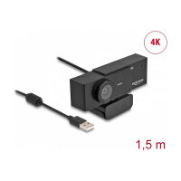 USB UHD Webcam mit Mikrofon 4K 30 Hz 110° Blickwinkel und Stativ