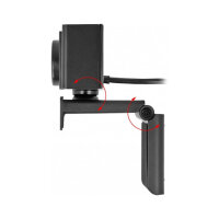 USB UHD Webcam mit Mikrofon 4K 30 Hz 110° Blickwinkel und Stativ