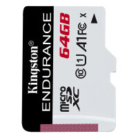 CARD 64GB Kingston microXC Endurance 95R/45W C10 A1 UHS-I Card Only