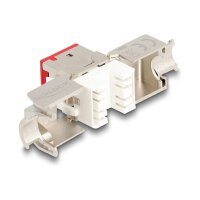 Keystone Modul RJ45 Buchse zu LSA Cat.6A werkzeugfrei rot Set 10 Stück