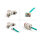 Keystone Modul RJ45 Buchse zu LSA Cat.6A werkzeugfrei rot Set 10 Stück