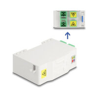 LWL Anschlussdose für Hutschiene mit Spleißhalter und 4 x SC Simplex Kupplung