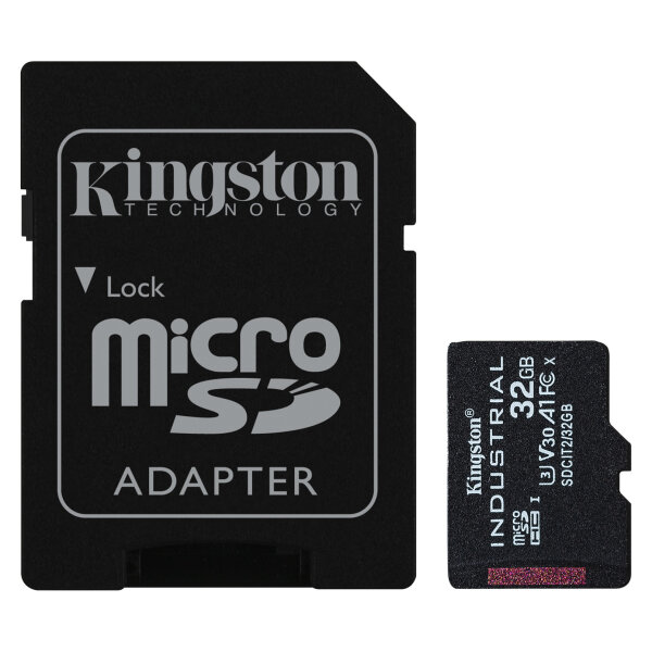 CARD 32GB Kingston Industrial microHC 100MB/s +Adapter