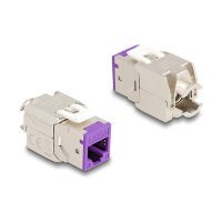 Keystone Modul RJ45 Buchse zu LSA Cat.6A werkzeugfrei violett Set 10 Stück