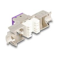 Keystone Modul RJ45 Buchse zu LSA Cat.6A werkzeugfrei violett Set 10 Stück