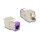 Keystone Modul RJ45 Buchse zu LSA Cat.6A werkzeugfrei violett Set 10 Stück