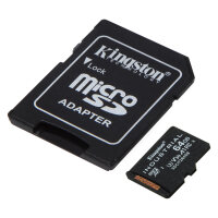 CARD 64GB Kingston Industrial microHC 100MB/s +Adapter