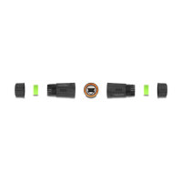 Kabelverbinder RJ45 Buchse zu RJ45 Buchse Cat.6A mit M20 Gewinde und zwei Dichtungen für Slim Kabel IP68 staub- und wasserdicht