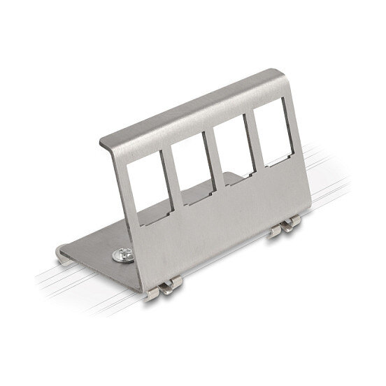 Keystone Metall Halterung 4 Port für Hutschiene