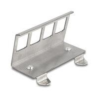 Keystone Metall Halterung 4 Port für Hutschiene