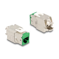 Keystone Modul RJ45 Buchse zu LSA Cat.6A werkzeugfrei grün Set 10 Stück