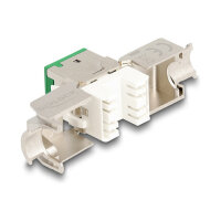 Keystone Modul RJ45 Buchse zu LSA Cat.6A werkzeugfrei grün Set 10 Stück