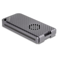 USB 40 Gbps Gehäuse für 1 x M.2 NVMe SSD im Gaming Style mit LED und Lüfter - werkzeugfrei