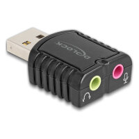 Externe USB Soundkarte 24 Bit / 96 kHz Plug & Play...