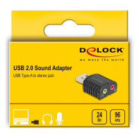 Externe USB Soundkarte 24 Bit / 96 kHz Plug & Play für Windows, MAC, Linux, Chrome OS