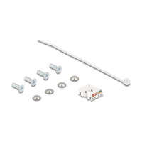 D-Typ RJ45 Einbaubuchse mit LSA Anschluss Cat.6A STP mit Schutzkappe IP66 staub- und wasserdicht