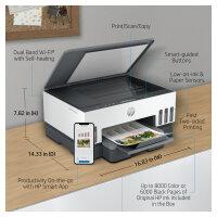 T HP Smart Tank 7005 Tinte-Multifunktionsdrucker 3in1 A4 Bluetooth WiFi Duplex