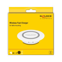 Wireless Charger 15 W für Tischeinbau weiß