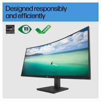 86.36cm/34 (3440x1440) HP P34hc G4 Curved 21:9 5ms 60Hz HDMI DisplayPort USB-C VESA Speaker WQHD Black