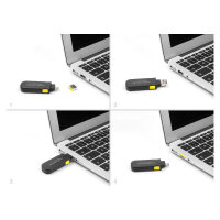 USB Port Blocker Set für USB Typ-A Buchse 4 Stück + Verschlusswerkzeug