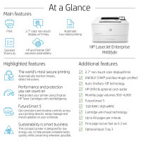 L HP LaserJet Enterprise M406DN S/W-Laserdrucker 38 S./Min. A4 LAN Duplex