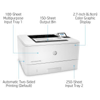 L HP LaserJet Enterprise M406DN S/W-Laserdrucker 38 S./Min. A4 LAN Duplex